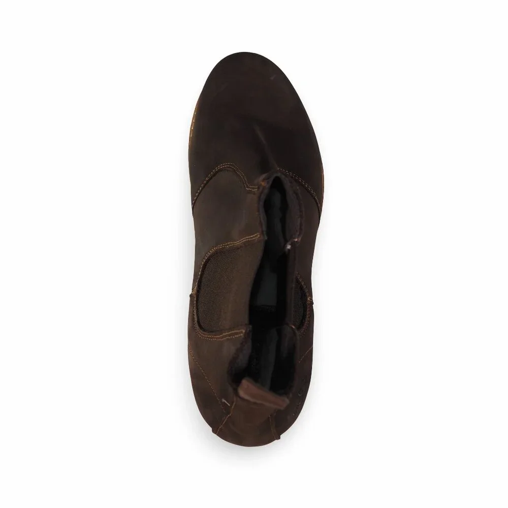 Bos. & Co. Camden Sherpa Lined‎ Leather Chelsea Boots Men's 9/42 Dark Brown